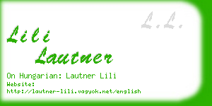 lili lautner business card